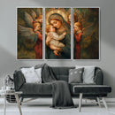 Mary Jesus Canvas Wall Art Print - Madonna and Child with
