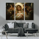 Mary Jesus Canvas Wall Art Print - Madonna and Child with