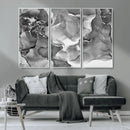 Black White Abstract Canvas Wall Art - Fluid Ink Artwork - by MyGreatCanvas | Canvas Wall Art Prints | Photo Prints & Wall Decor