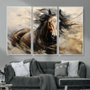 Abstract Horse Wall Art Canvas Print – Large Western