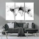 Abstract World Map Wall Art – Framed Geometric Line Canvas by MyGreatCanvas | Canvas Wall Art Prints | Photo Prints & Wall Decor