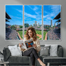 Wrigley Field Chicago Cubs Panoramic Art Multi-Piece Canvas
