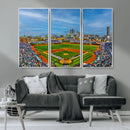 Wrigley Field Chicago Cubs Panoramic Canvas Print –