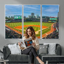 Wrigley Field Chicago Cubs Panoramic Canvas Print –