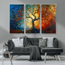 Yggdrasil Tree of Life Mosaic Stained Glass Wall Art Canvas,
