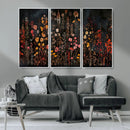 Dark Floral Canvas Wall Art - Moody Botanical Flower Print - by MyGreatCanvas | Canvas Wall Art Prints | Photo Prints & Wall Decor