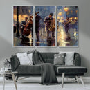 Afro Abstract Jazz Music Wall Art Canvas Print – Colorful