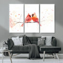 Cardinal Bird Canvas Wall Art - Male and Female Cardinal by MyGreatCanvas | Canvas Wall Art Prints | Photo Prints & Wall Decor