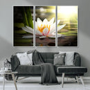 Lotus Flower Wall Art Canvas Print, Water Lily Large Wall