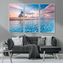 Ocean Sunset Canvas Wall Art Print – Tranquil Seascape