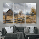 Rustic Autumn Farmhouse Wall Art Canvas Print – Serene