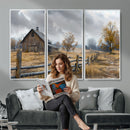Rustic Autumn Farmhouse Wall Art Canvas Print – Serene