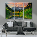 Maroon Bells Lake Wall Art Canvas Print – Framed Majestic