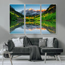 Maroon Bells Lake Wall Art Canvas Print – Framed Majestic