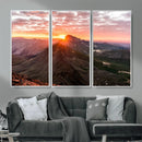 Mountain Sunrise Wall Art – Framed Alpine Ridge Canvas by MyGreatCanvas | Canvas Wall Art Prints | Photo Prints & Wall Decor
