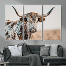 Texas Longhorn Wall Art – Framed Speckled Cow Canvas by MyGreatCanvas | Canvas Wall Art Prints | Photo Prints & Wall Decor