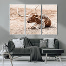 Texas Longhorn Wall Art – Framed Resting Bull Canvas by MyGreatCanvas | Canvas Wall Art Prints | Photo Prints & Wall Decor