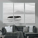 Whale Tail Wall Art – Framed Black White Ocean Canvas by MyGreatCanvas | Canvas Wall Art Prints | Photo Prints & Wall Decor