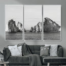 Coastal Wall Art – Framed Black White Ocean Canvas Artwork, by MyGreatCanvas | Canvas Wall Art Prints | Photo Prints & Wall Decor