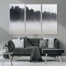 Surfer Fog Wall Art Canvas Print – Framed Foggy Beach Scene by MyGreatCanvas | Canvas Wall Art Prints | Photo Prints & Wall Decor