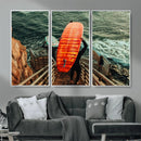 Surfer Stairway Wall Art – Framed Ocean Surf Canvas Artwork, by MyGreatCanvas | Canvas Wall Art Prints | Photo Prints & Wall Decor