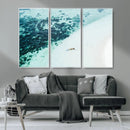 Minimal Beach Wall Art – Framed Ocean Swimming Canvas by MyGreatCanvas | Canvas Wall Art Prints | Photo Prints & Wall Decor