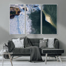 Ocean Wave Wall Art – Aerial Coastal View Canvas Artwork, by MyGreatCanvas | Canvas Wall Art Prints | Photo Prints & Wall Decor