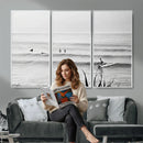 Surfer Silhouette Wall Art Canvas Print – Framed Calm Ocean by MyGreatCanvas | Canvas Wall Art Prints | Photo Prints & Wall Decor