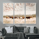 Longhorn Cattle Wall Art Canvas Print – Framed Texas Ranch