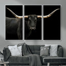 Longhorn Cattle Wall Art Canvas Print – Framed Texas Ranch by MyGreatCanvas | Canvas Wall Art Prints | Photo Prints & Wall Decor