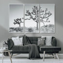 Joshua Tree Wall Art Canvas Print – Framed Black White