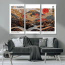 Modern Japanese Wall Art Canvas Print – Framed Abstract