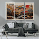 Modern Japanese Wall Art Canvas Print – Framed Abstract