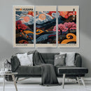Modern Japanese Wall Art Canvas Print – Framed Contemporary