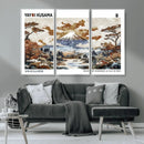 Modern Japanese Wall Art Canvas Print – Framed Abstract