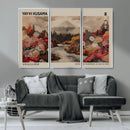 Modern Japanese Wall Art Canvas Print – Framed Abstract