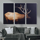 Rustic Elk Wall Art Canvas Print – Framed Moody Wildlife Art by MyGreatCanvas | Canvas Wall Art Prints | Photo Prints & Wall Decor