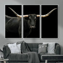 Texas Longhorn Wall Art Canvas Print – Framed Rustic Western by MyGreatCanvas | Canvas Wall Art Prints | Photo Prints & Wall Decor