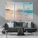 Beach Sunset Wall Art Canvas Print – Framed Ocean Waves