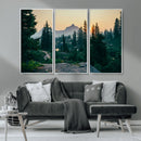 Mountain Wall Art Canvas Print – Framed Forest Serenity