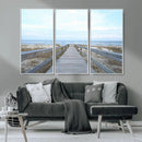 Beach Boardwalk Wall Art Canvas Print – Framed Coastal