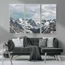Snowy Peaks Wall Art Canvas Print – Alpine Wilderness
