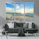 Minimalist Seaside Wall Art Canvas Print – Morning Glow
