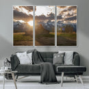 Snowy Peaks Wall Art Canvas Print – Rustic Mountain
