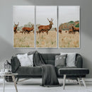 Rustic Deer Wall Art Canvas Print – Autumn Forest Woodland