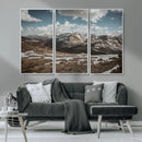 Mountain Landscape Wall Art Canvas Print – Framed Snowy