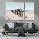 Desert Mailboxes Canvas Print – Framed Minimal Western