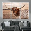 Texas Longhorn Cow Canvas Wall Art, Majestic Bull and Rustic by MyGreatCanvas | Canvas Wall Art Prints | Photo Prints & Wall Decor