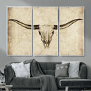 Longhorn Skull Wall Art Canvas Print – Rustic Western by MyGreatCanvas | Canvas Wall Art Prints | Photo Prints & Wall Decor