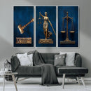 Lady Justice Wall Art Canvas Print – Elegant Gold Legal by MyGreatCanvas | Canvas Wall Art Prints | Photo Prints & Wall Decor